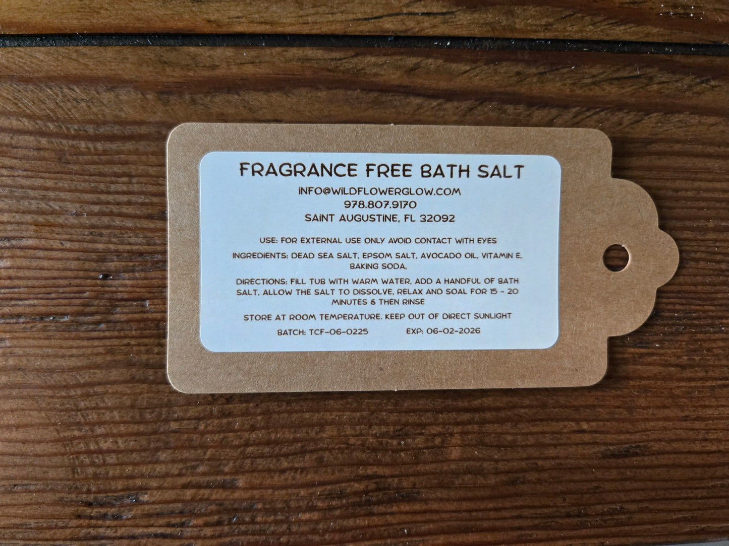 Fragrance Free Bath Salts