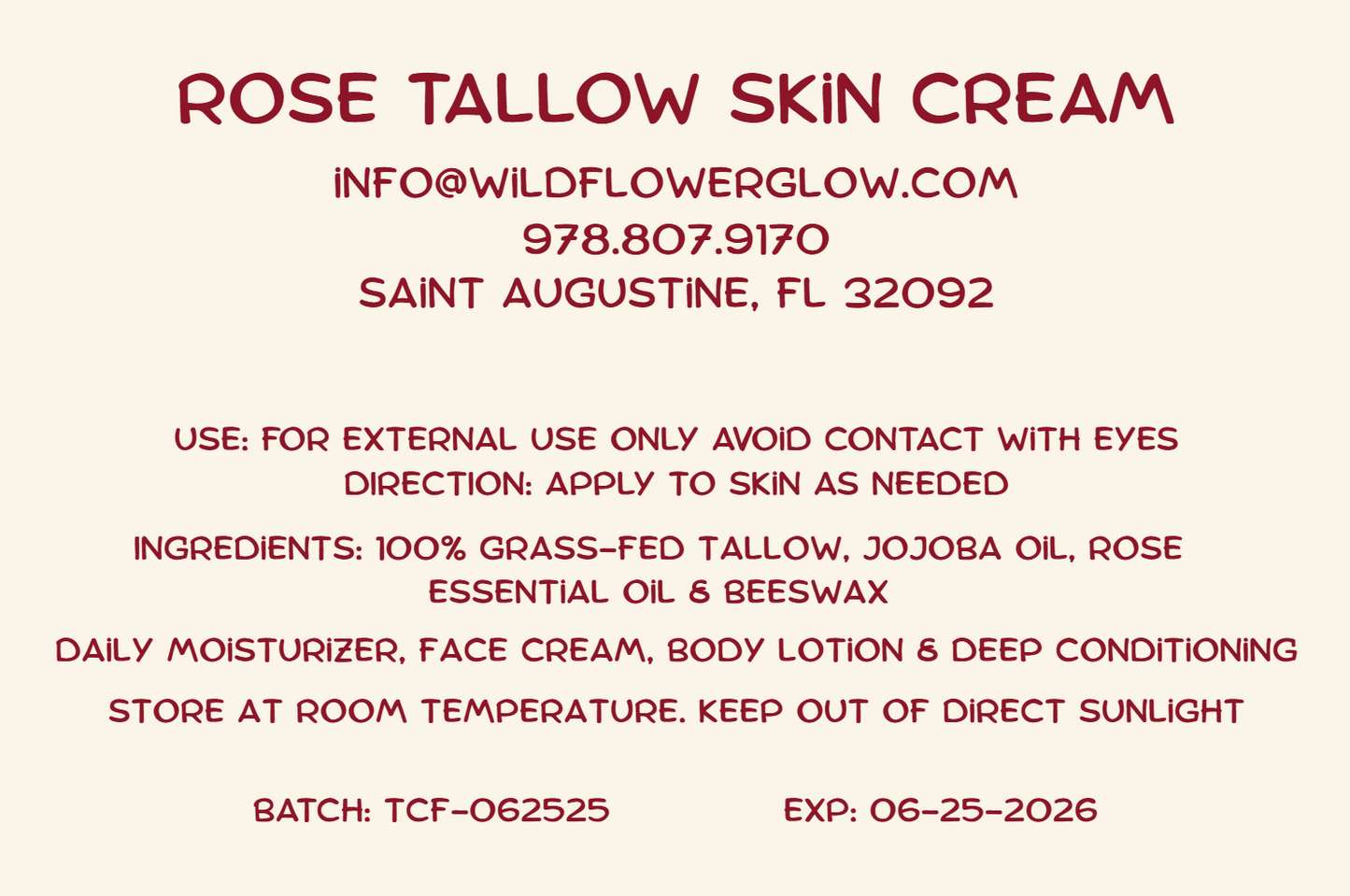 Rose Oil & Tallow