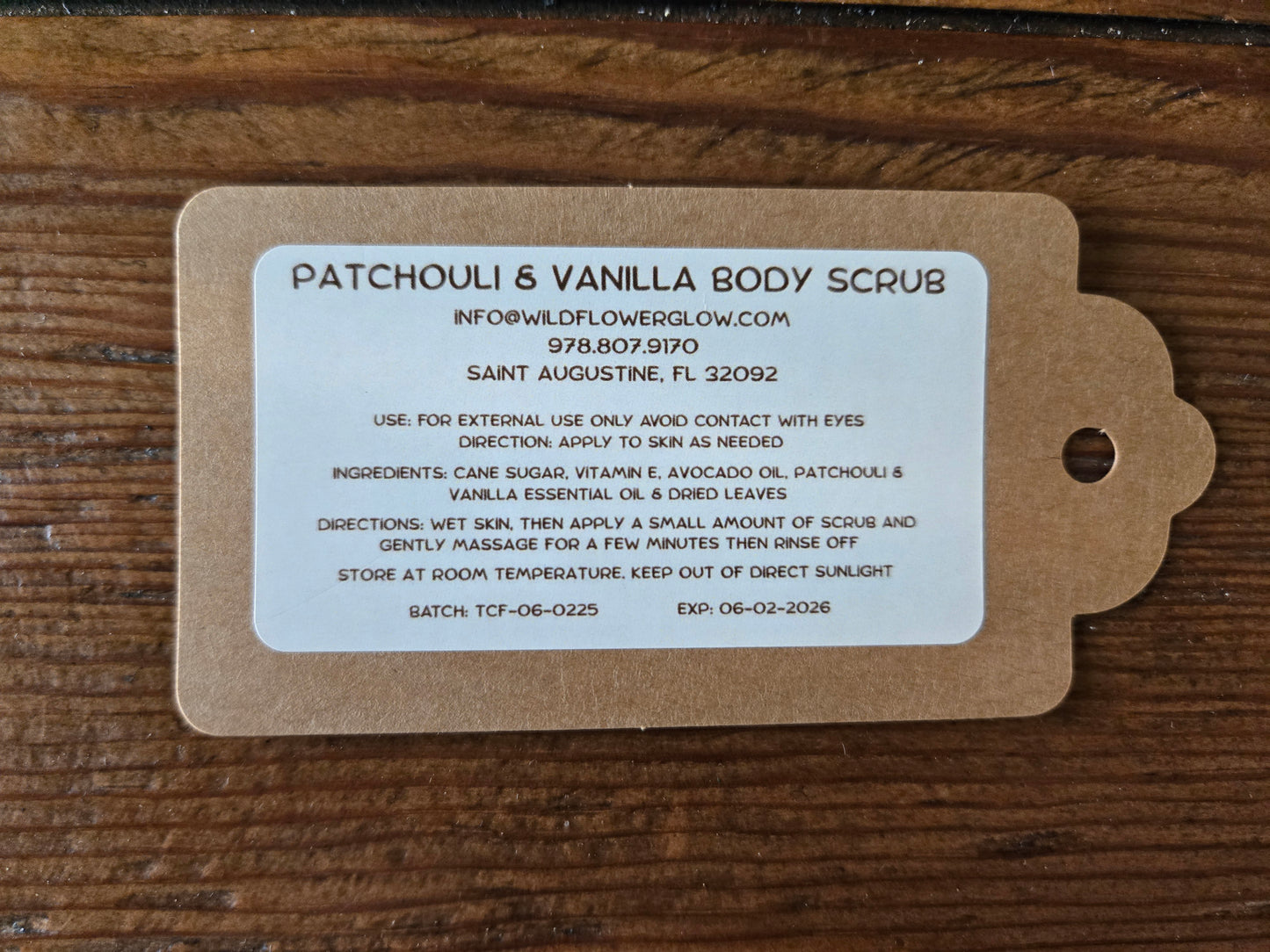 Patchouli & Vanilla Body Scrub