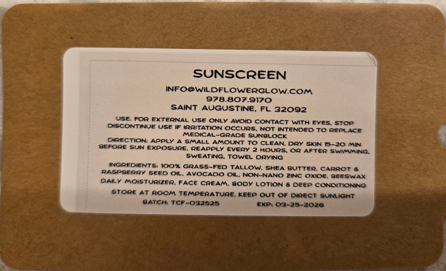 Golden Bloom Tallow Sunscreen