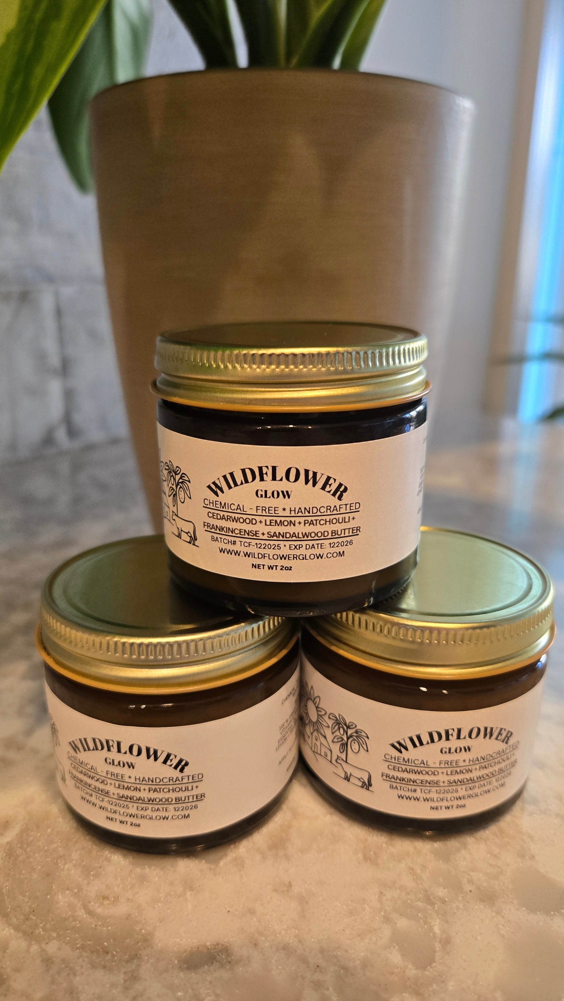 Cedarwood + Lemon + Patchouli + Frankincense + Sandalwood