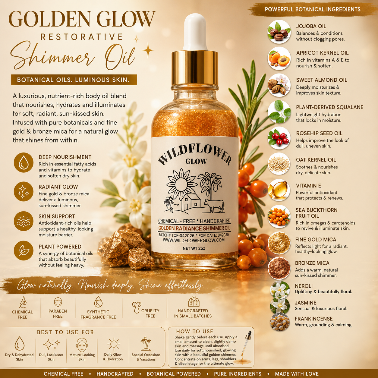 Golden Radiance Shimmer Oil