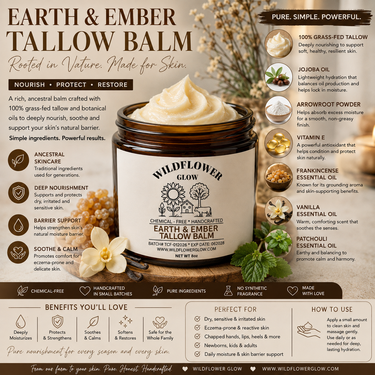 Earth & Amber Tallow Balm