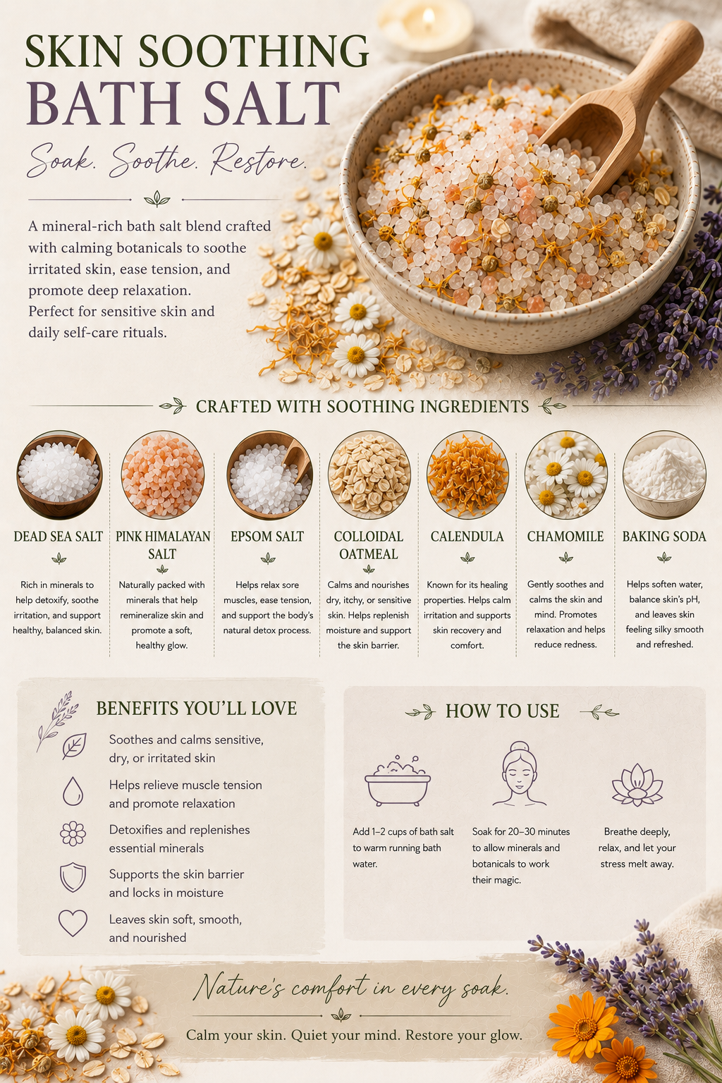 Skin Soothing  Scrub / Salt