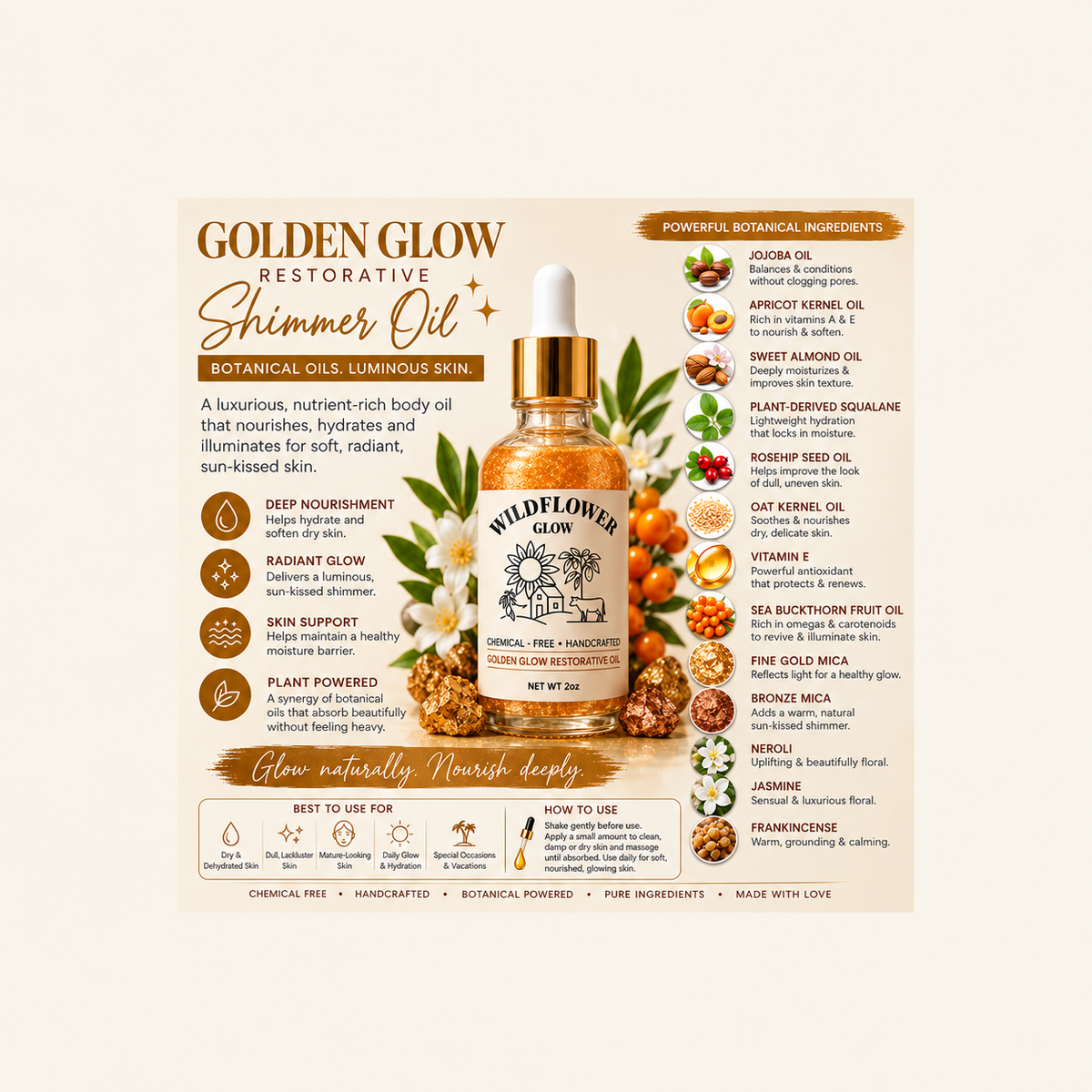Golden Radiance Shimmer Oil