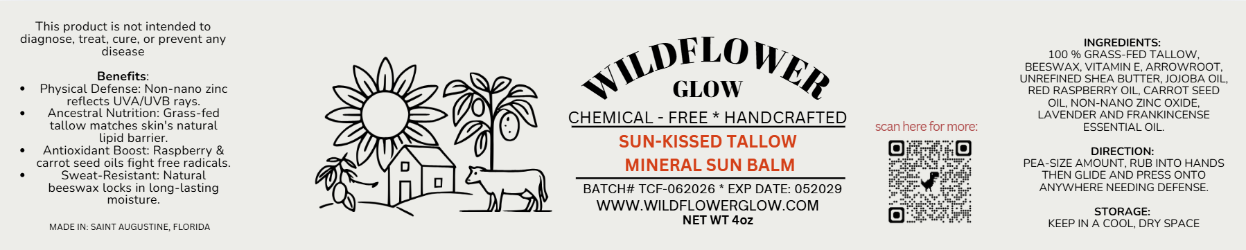 Sun-Kissed Tallow Mineral Sun Balm