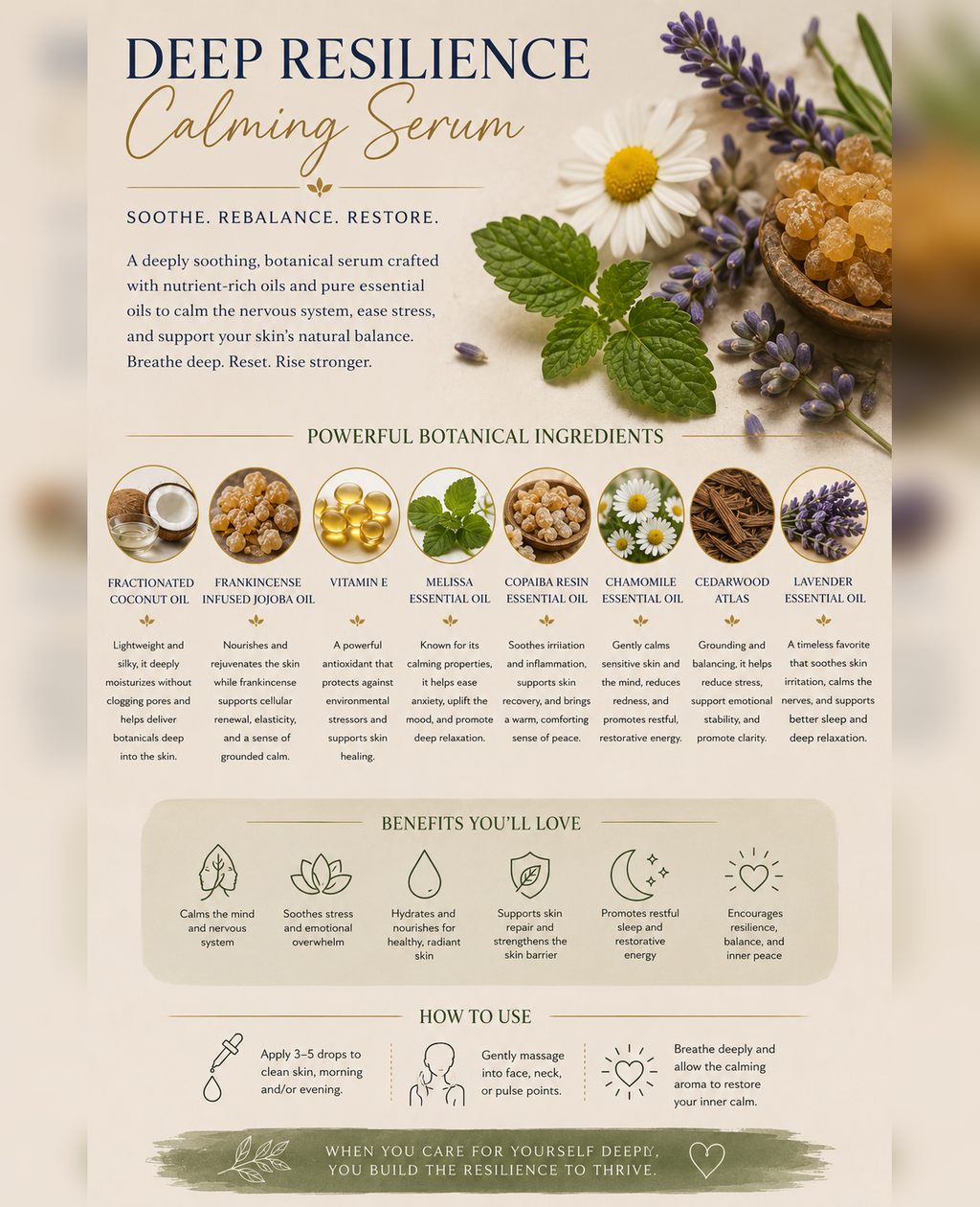 Deep Resilience Aromatic Body Oil | Copaiba & Frankincense Serum