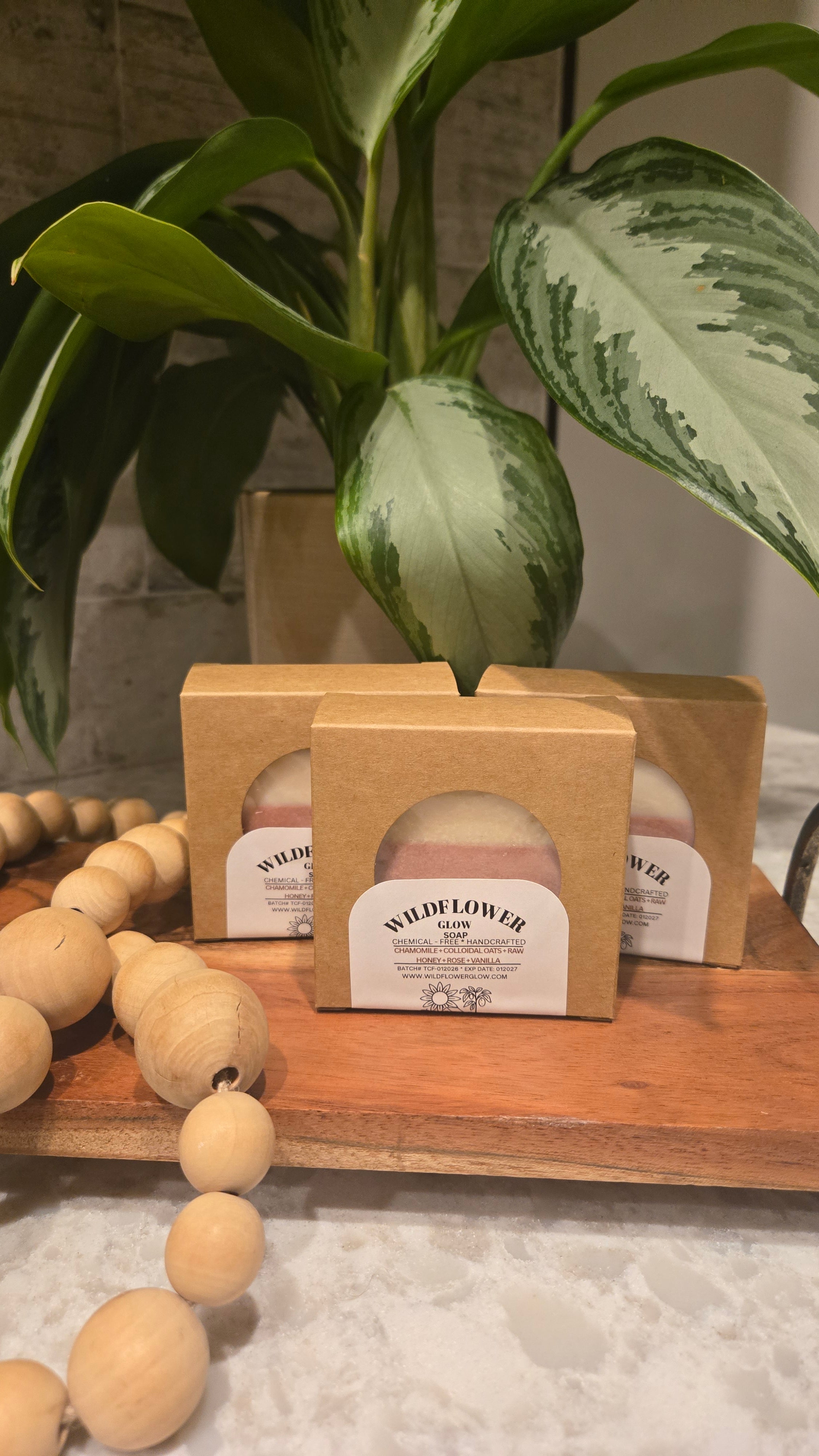 Chamomile + Colloidal Oats + Raw Honey + Rose + Vanilla